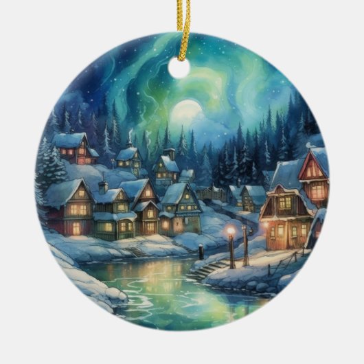 Middernachtzon Alaska Keramisch Ornament (Voorkant)