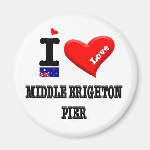 MIDDLE BRIGHTON PIER - I Love Magneet