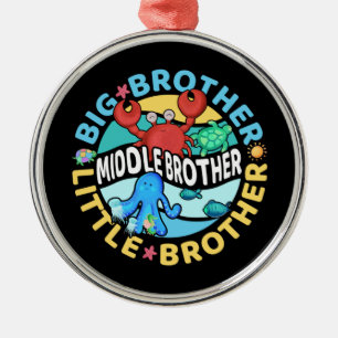 Middle Brother is een Big en Little Brother Metalen Ornament