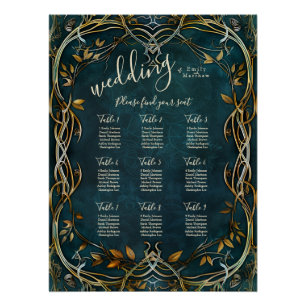 Middle-earth Majesteitelijke Trouwzaalstoelenkaart Perfect Poster