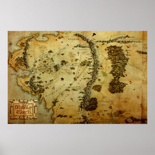 MIDDLE EARTH™ Map #3 Poster (Voorkant)