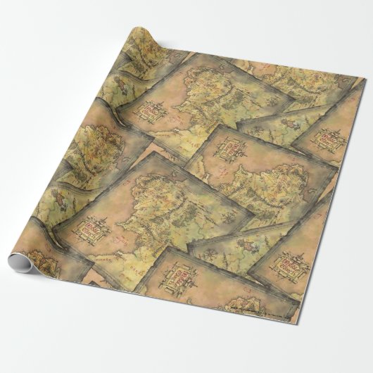 MIDDLE EARTH™ Map Cadeaupapier (Uitgerold)