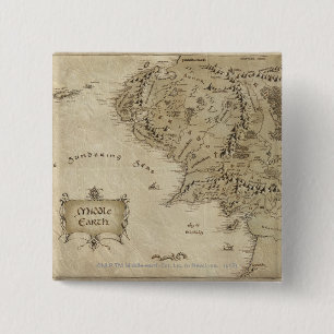 MIDDLE-EARTH™ VIERKANTE BUTTON 5,1 CM