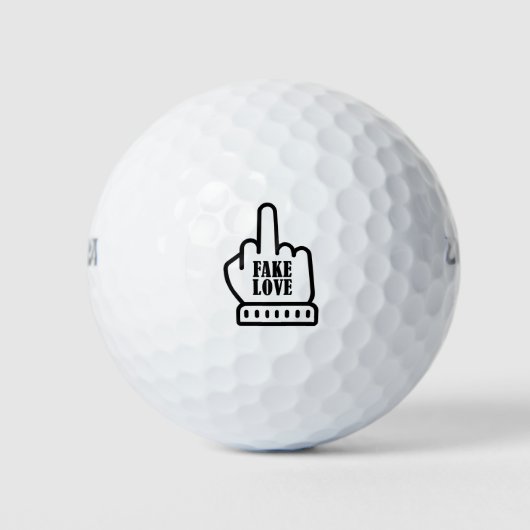 Middle Finger Fake Love Golfballen (Voorkant)