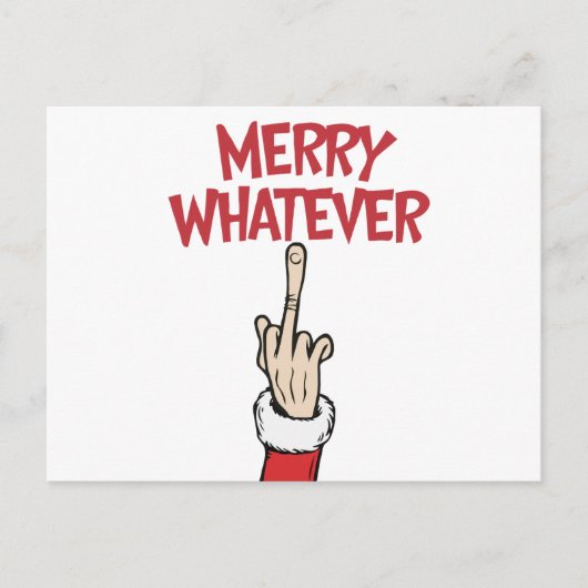 Middle Finger Merry Whatever Briefkaart (Voorkant)