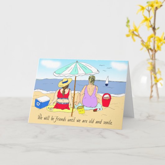 MIddle-offerte funny-vriendschap Kaart (Gele Bloem)