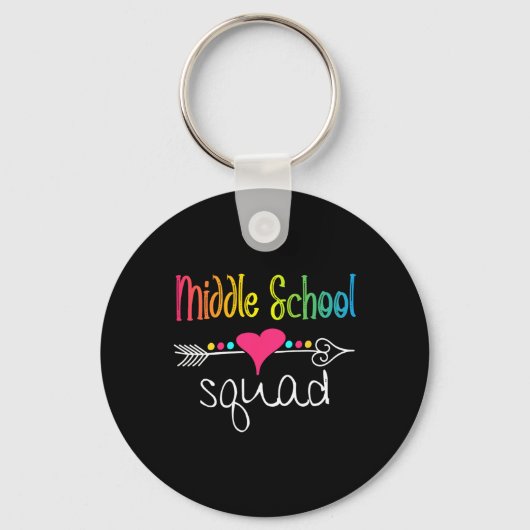 Middle School Squad Teacher Student Team Ck To Sch Sleutelhanger (Voorkant)