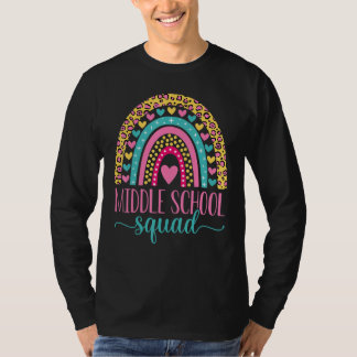 Middle School Squad Team Teacher Girls Boys Back T T-shirt