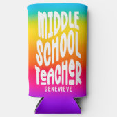 Middle School Teacher Rainbow Ombre (Voorkant)