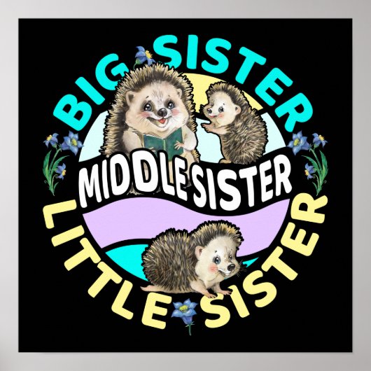 Middle Sister is een grote en kleine zus Poster (Voorkant)