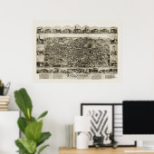 Middleborough, MA Panoramic Map - 1889 Poster (Thuiskantoor)