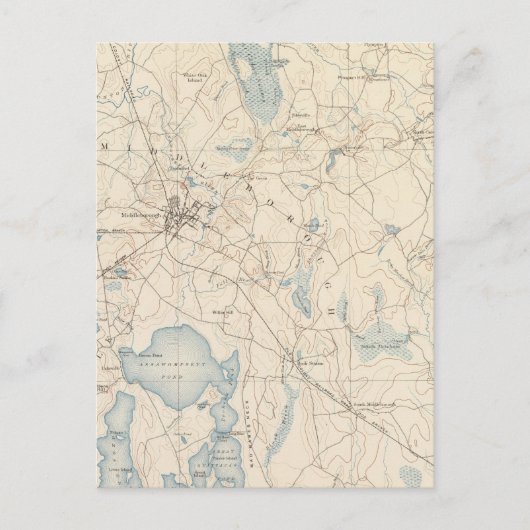 Middleborough, Massachusetts Briefkaart (Voorkant)