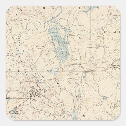 Middleborough, Massachusetts Vierkante Sticker (Voorkant)