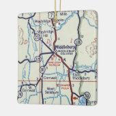Middlebury VT  kaart Keramisch Ornament (Links)