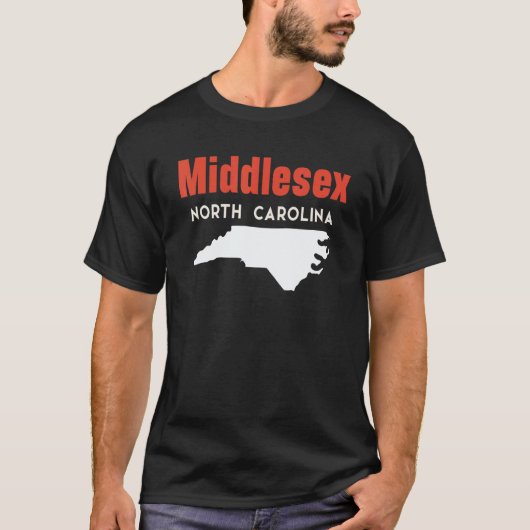 Middlesex and Cove Creek North Carolina USA State  T-shirt (Voorkant)