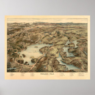 Middlesex Fells Reservation Map (1903) Poster