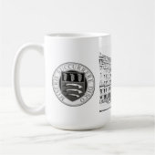 Middlesex Hospital-Mok met B/W-ets en -badge Koffiemok (Links)