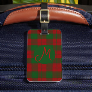 Middleton tartan monogram bagagelabel