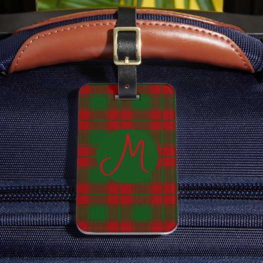 Middleton tartan monogram bagagelabel (Voorkant Insitu 2)
