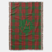 Middleton tartan monogram deken (Voorkant Verticaal)