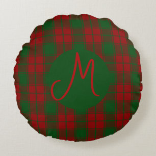 Middleton tartan monogram rond kussen