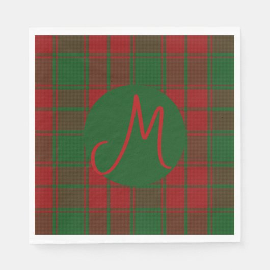Middleton tartan monogram servet (Voorkant)