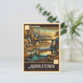 Middletown, Connecticut | Carte postale Vintage (Debout devant)