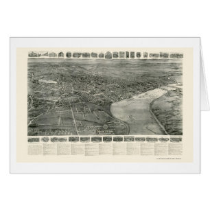 Middletown, CT Panorama Map - 1915