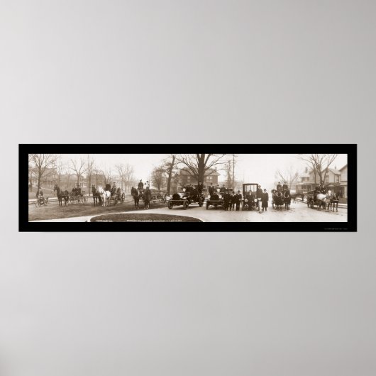 Middletown Fire Department Foto 1914 Poster (Voorkant)