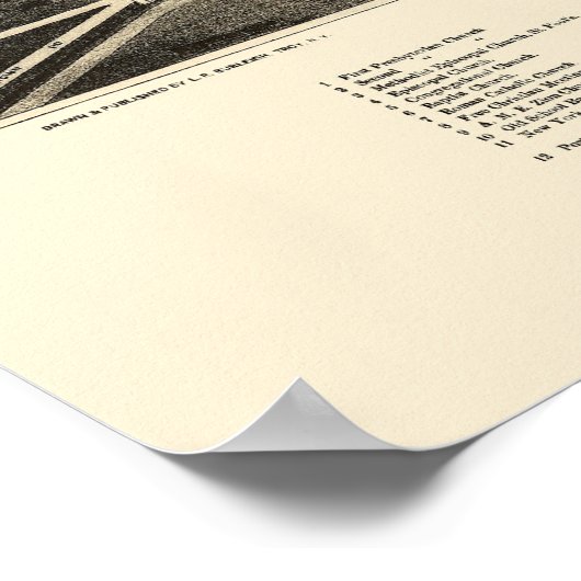 Middletown, NY Panoramic Map - 1887 Poster (Hoek)