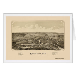 Middleville, carte panoramique de NY - 1890