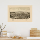 Middleville, NY Panoramic Map - 1890 Poster (Keuken)