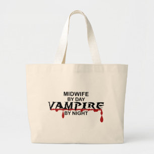 Midechtgenote Vampire bij nacht Grote Tote Bag