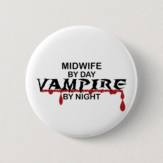 Midechtgenote Vampire bij nacht Ronde Button 5,7 Cm (Voorkant)