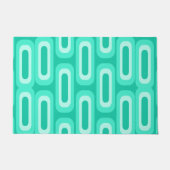 Mideeuw geometrische vormen turquoise deurmat (Voorkant)