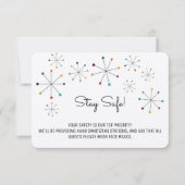 Mideeuw Modern Atomic Verouderd Bruiloft Veilighei Kaart (Voorkant)