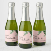 Mideeuw Modern Banana Leaf Bachelorette Favor Sparkling Wijnetiket (Flessen)