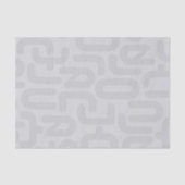 Mideeuw Modern Minimalistisch Elegant Luxe Grijs Tissuepapier (Voorkant)