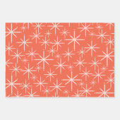 Mideeuw Modern Starburst Pattern Blush Coral Inpakpapier Vel (Voorkant 2)