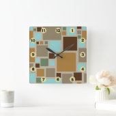 Mideeuw Modern vierkant patroonretro Vierkante Klok (Huis)