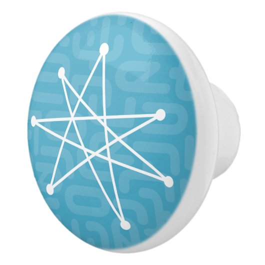 Mideeuw Moderne Kerst Atomic MCM MOD Star C Keramische Knop (Rechts)