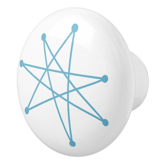 Mideeuw Moderne Kerst Atomic MCM MOD Star C Keramische Knop (Rechts)