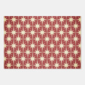 Mideeuw Moderne Retro Kerst Sterren Inpakpapier Vel (Voorkant 2)
