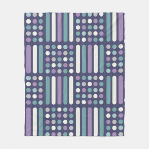 Mideeuwse cirkels lijnen Paarse Turquoise Fleece Deken