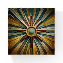 Mideeuwse Elegantie Abstract Sun II Paperweight
