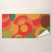 Mideeuwse kleurige Retropatronen Badhanddoek (Badhanddoek)