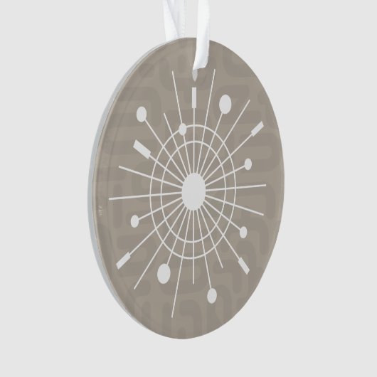 Mideeuwse MOD Atomic Sputnik kerstsnowflake Ornament (voorkant)