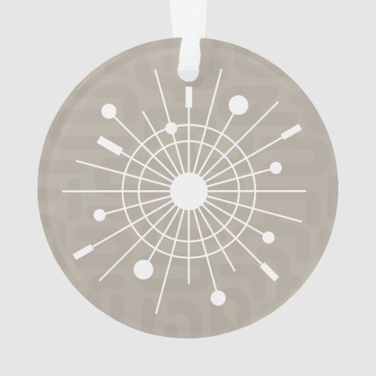 Mideeuwse MOD Atomic Sputnik kerstsnowflake Ornament (achterkant)