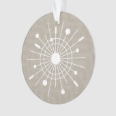 Mideeuwse MOD Atomic Sputnik kerstsnowflake Ornament (voorkant)