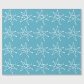 Mideeuwse moderne kerst atoomstartster cadeaupapier (Vlak)